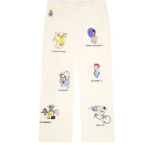 KIDSUPER MUSEUM EMBROIDERED CORDS [CREAM]